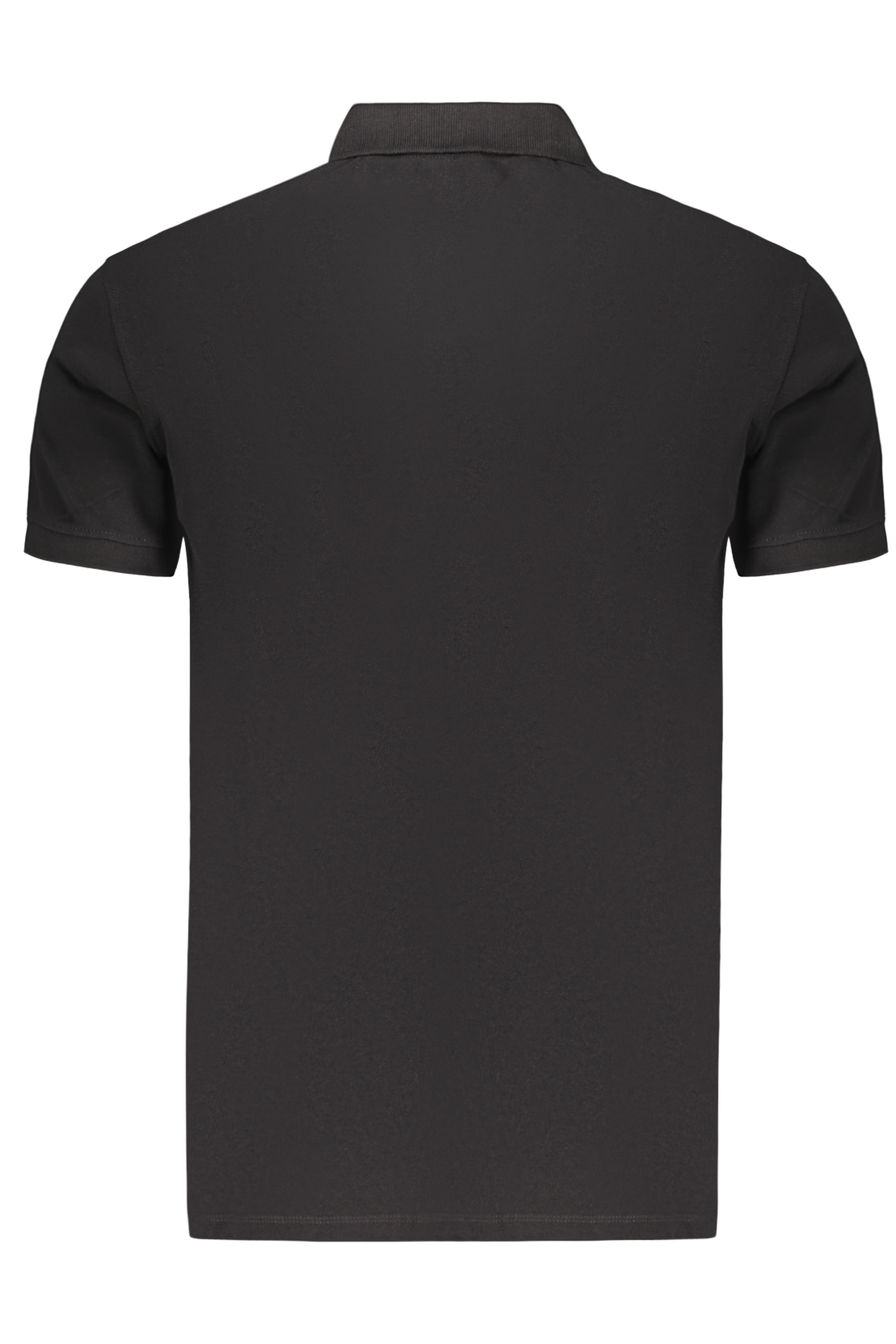 Navy Men's Black Short-Sleeved Polo Shirt - Image 2