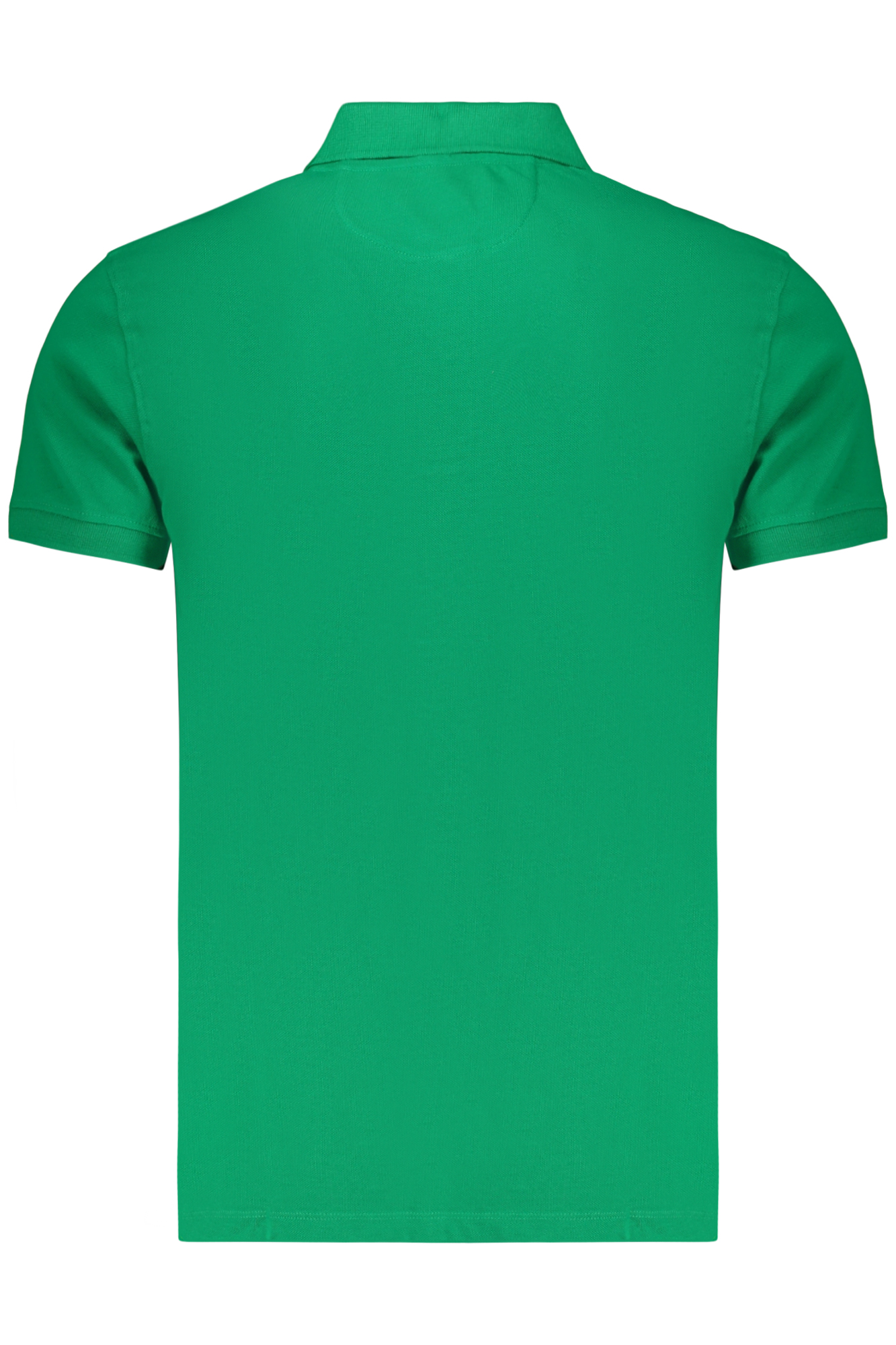 Navy Green Men's Short-Sleeved Polo Shirt - Image 2