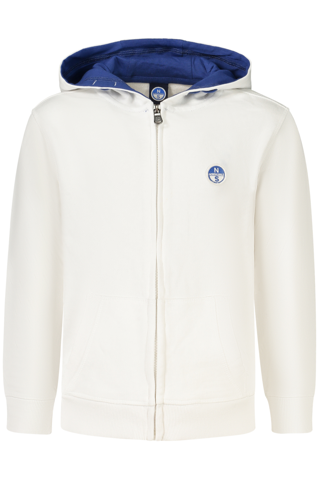 NORTH SAILS CHILDREN'S WHITE ZIP-UP SWEATSHIRT NORTH SAILS
