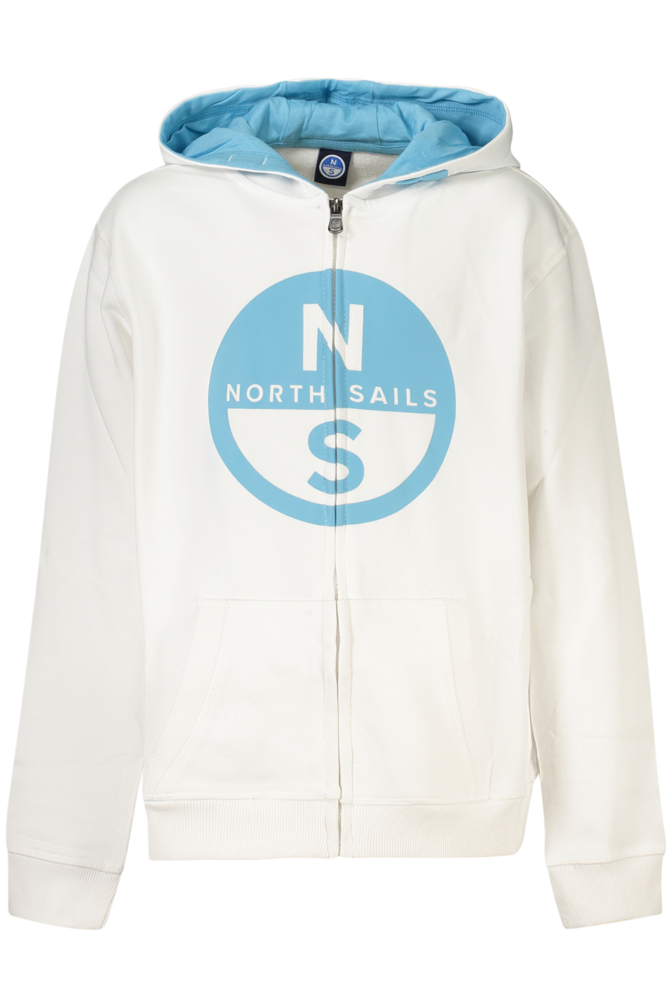 NORTH SAILS CHILDREN'S WHITE ZIP-UP SWEATSHIRT NORTH SAILS