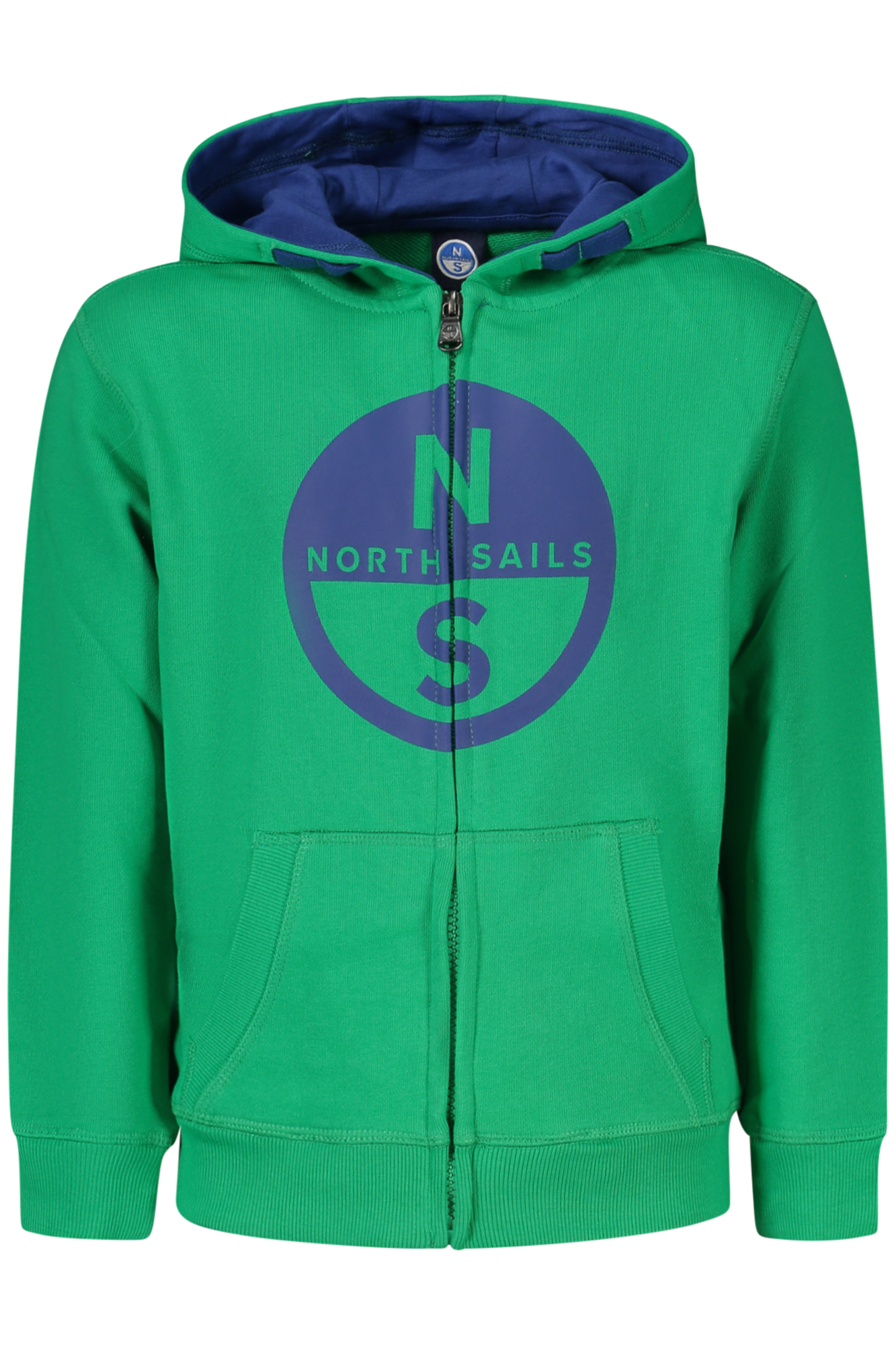 NORTH SAILS CHILDREN'S GREEN ZIP-UP SWEATSHIRT NORTH SAILS
