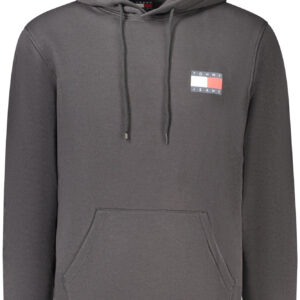 TOMMY HILFIGER MEN'S BLACK ZIP-UP SWEATSHIRT TOMMY HILFIGER