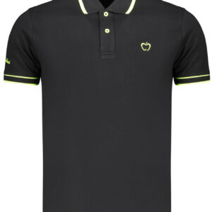 Kisses & Hugs Men's Short-Sleeved Black Polo Shirt BACI&ABBRACCI