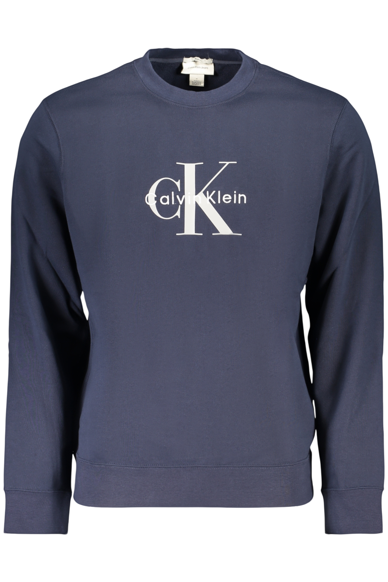 CALVIN KLEIN MEN'S BLUE ZIP-UP SWEATSHIRT CALVIN KLEIN