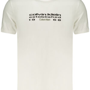 CALVIN KLEIN MEN'S SHORT-SLEEVE T-SHIRT WHITE CALVIN KLEIN