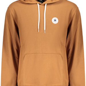 CONVERSE MEN'S BROWN ZIP-UP SWEATSHIRT CONVERSE