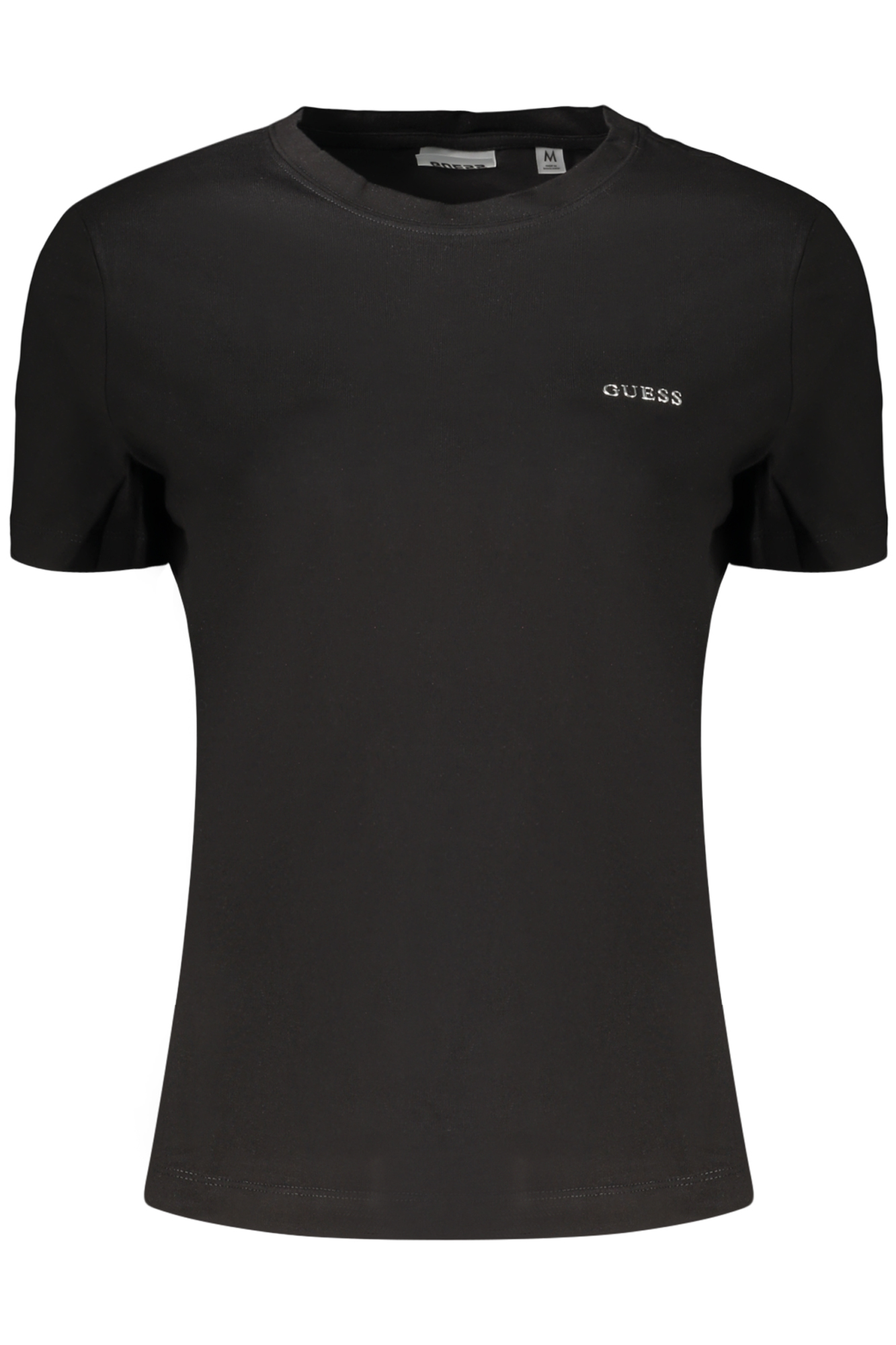 GUESS JEANS WOMEN'S SHORT-SLEEVED T-SHIRT BLACK GUESS JEANS