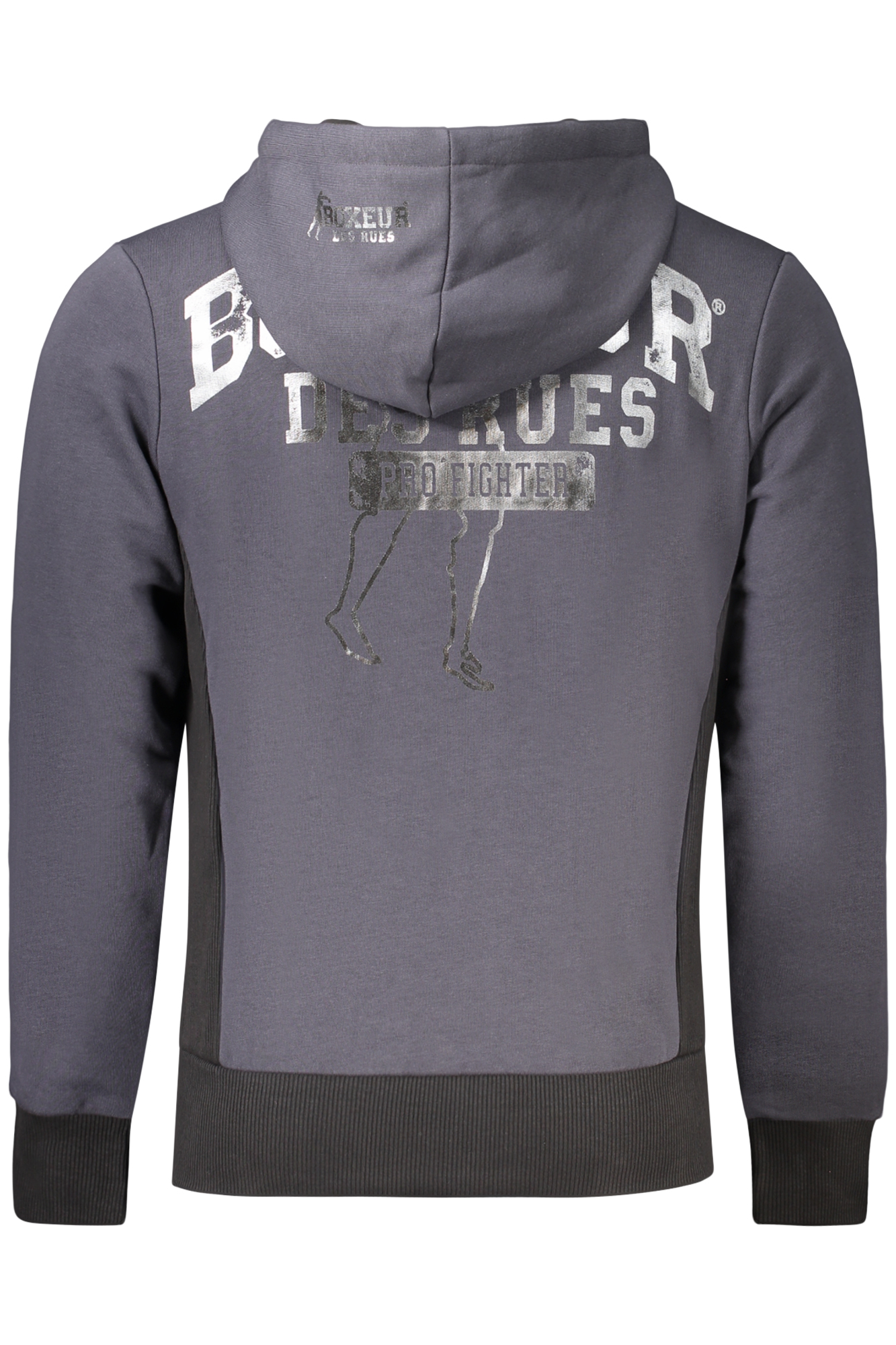 BOXEUR DES RUES MEN'S GRAY ZIP SWEATSHIRT - Image 2