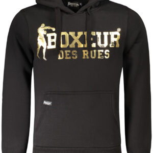 BOXEUR DES RUES BLACK MEN'S ZIPLESS SWEATSHIRT BOXEUR DES RUES