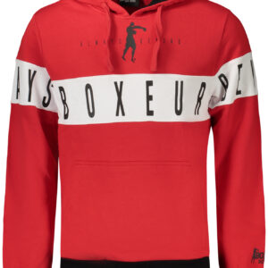 BOXEUR DES RUES MEN'S RED ZIP-UP SWEATSHIRT BOXEUR DES RUES