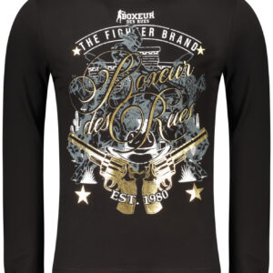 BOXEUR DES RUES MEN'S LONG-SLEEVED T-SHIRT BLACK BOXEUR DES RUES