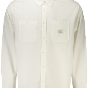 GUESS JEANS MEN'S LONG-SLEEVED SHIRT WHITE GUESS JEANS