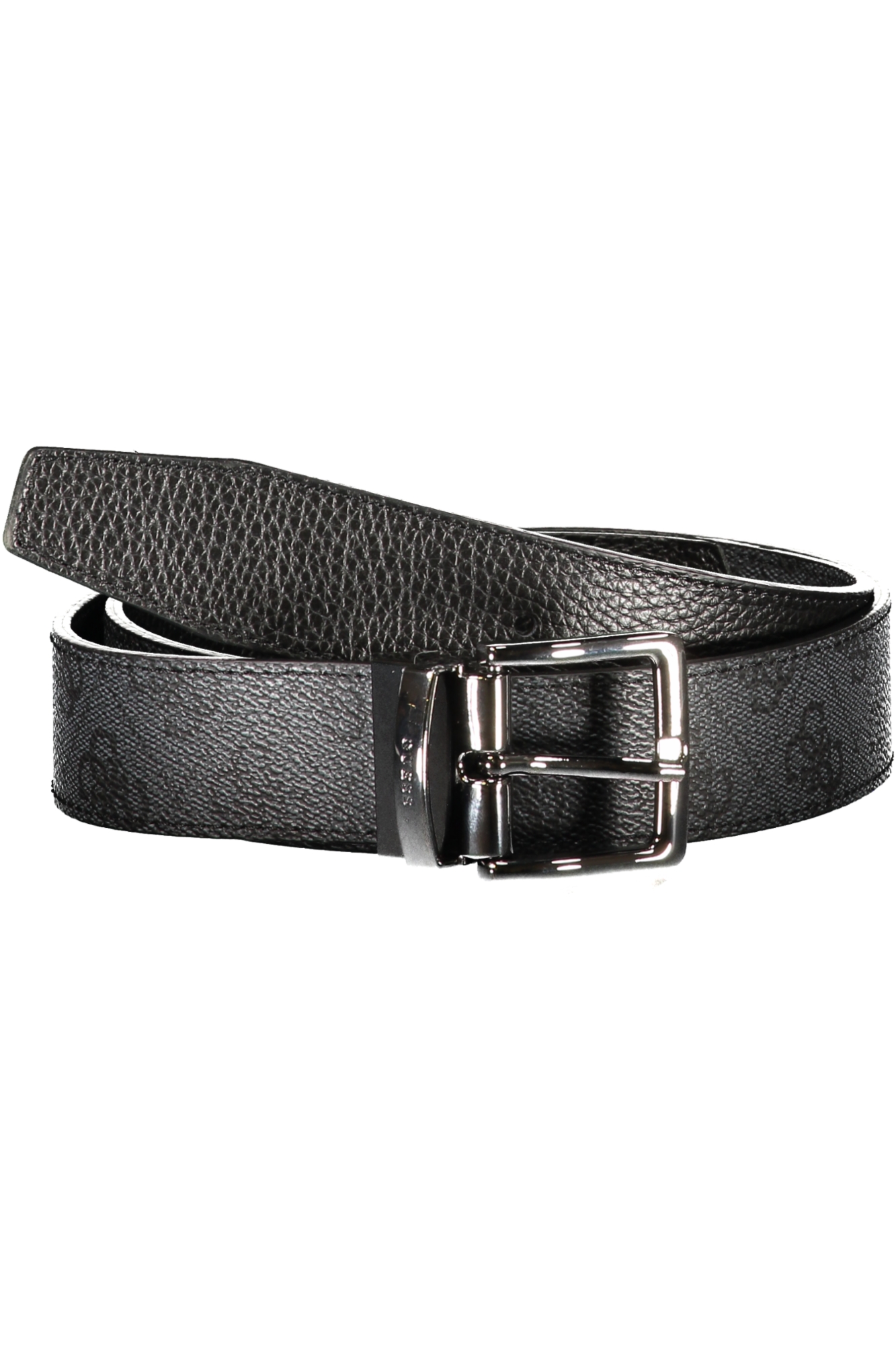 GUESS JEANS MEN'S GREY LEATHER BELT GUESS JEANS