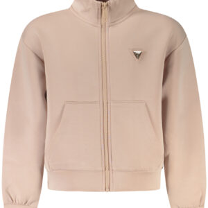 GUESS JEANS PINK ZIP-UP SWEATSHIRT FOR GIRLS GUESS JEANS