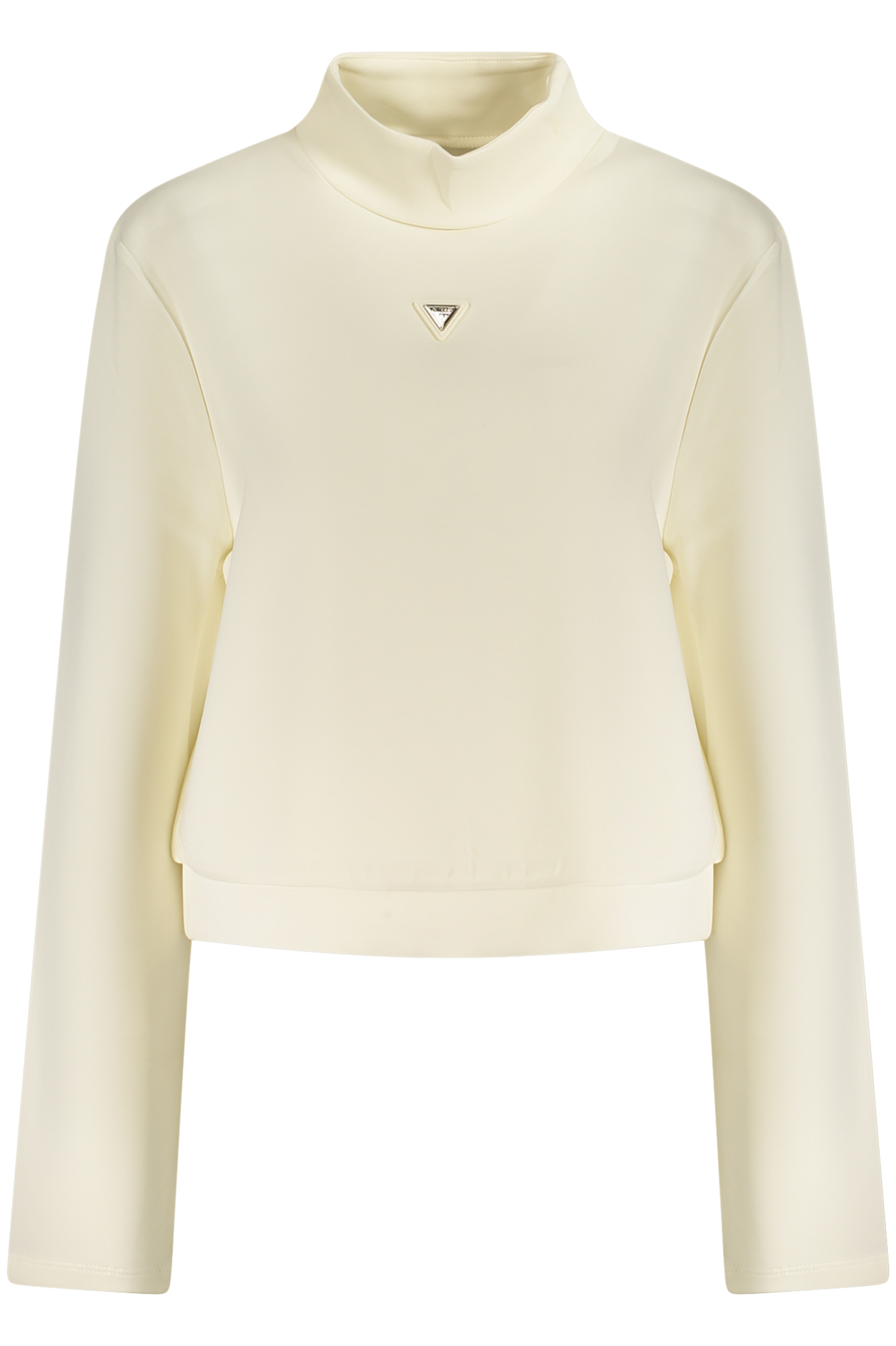 GUESS JEANS WOMEN'S WHITE ZIP-UP SWEATSHIRT GUESS JEANS