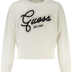 GUESS JEANS WHITE SWEATER FOR GIRLS GUESS JEANS