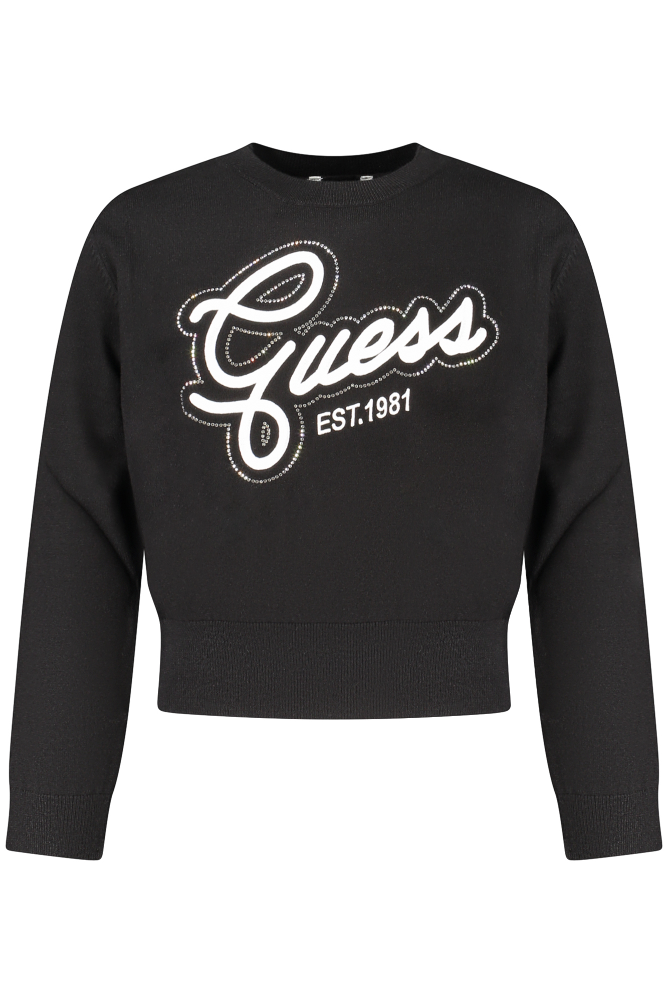 GUESS JEANS BLACK SWEATER FOR GIRLS GUESS JEANS