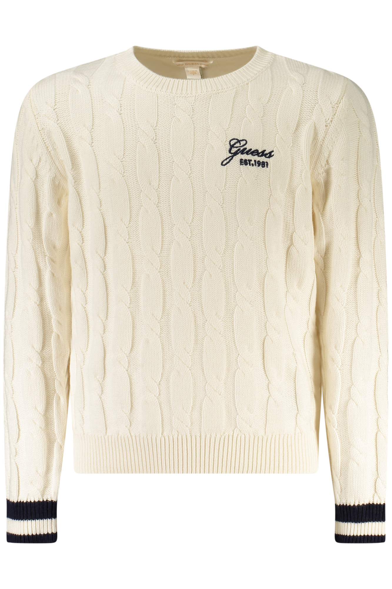 GUESS JEANS WHITE SWEATER FOR GIRLS GUESS JEANS