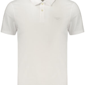 GUESS JEANS MEN'S SHORT-SLEEVED POLO SHIRT WHITE GUESS JEANS