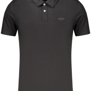 GUESS JEANS MEN'S SHORT-SLEEVE POLO SHIRT BLACK GUESS JEANS