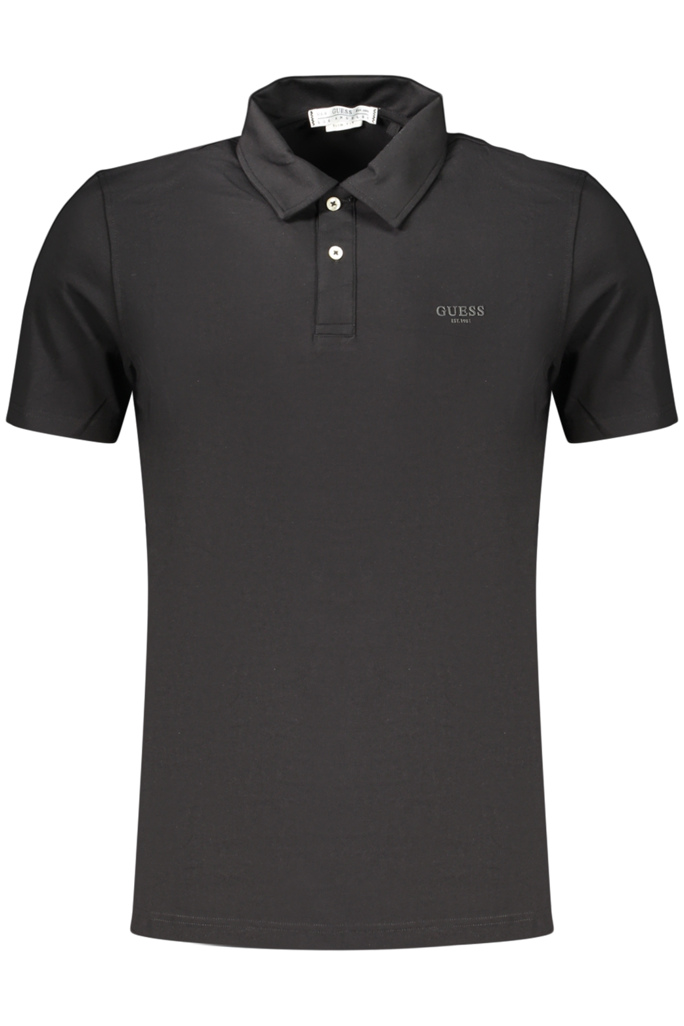 GUESS JEANS MEN'S SHORT-SLEEVE POLO SHIRT BLACK GUESS JEANS