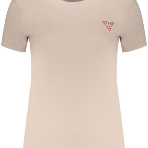 GUESS JEANS WOMEN'S SHORT SLEEVE T-SHIRT PINK GUESS JEANS