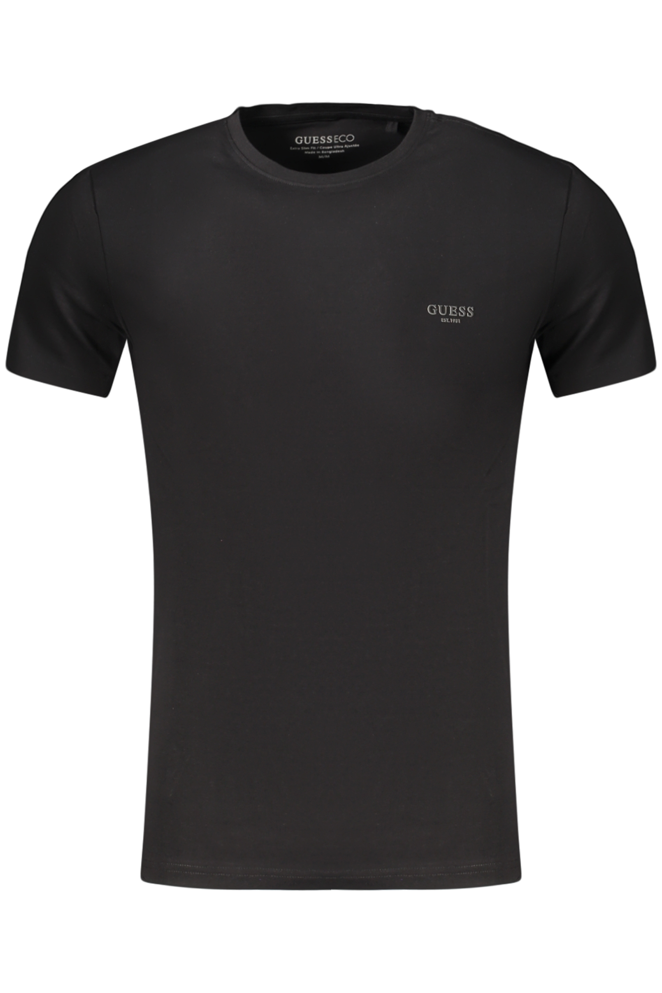 GUESS JEANS MEN'S SHORT-SLEEVED T-SHIRT BLACK GUESS JEANS