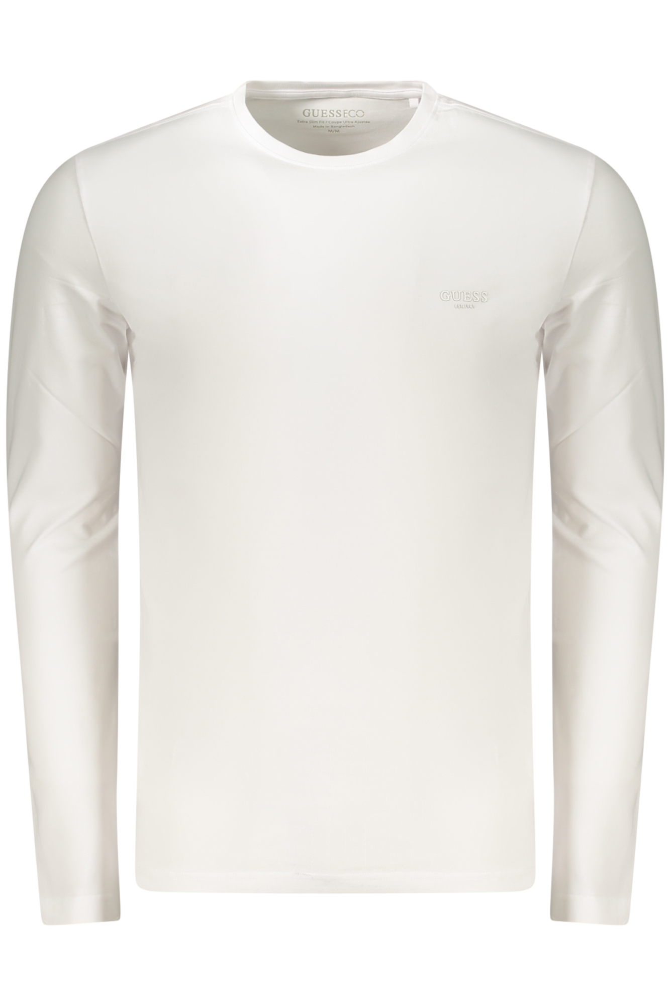GUESS JEANS MEN'S LONG-SLEEVED T-SHIRT WHITE GUESS JEANS