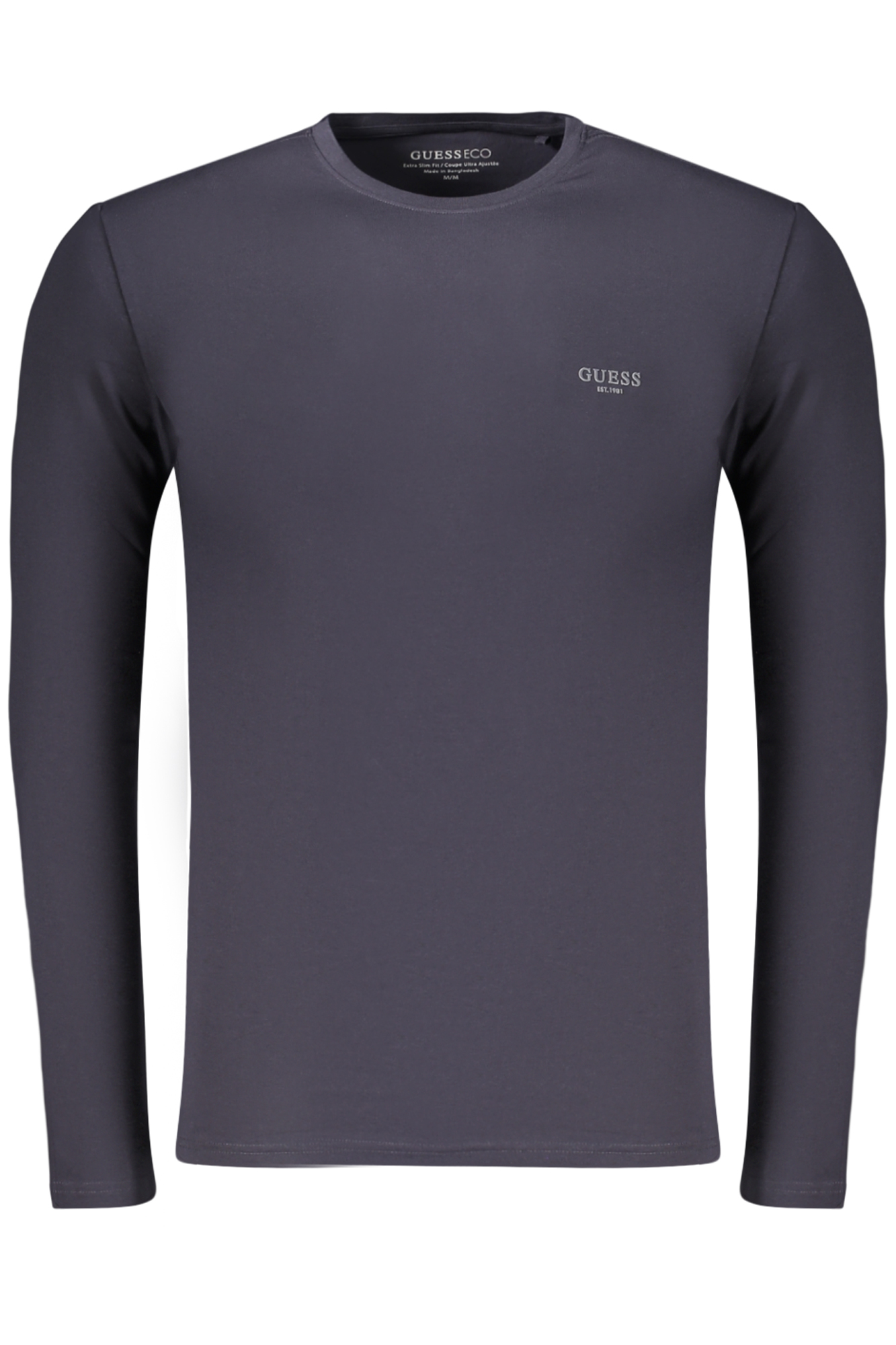 GUESS JEANS MEN'S LONG-SLEEVED T-SHIRT BLUE GUESS JEANS