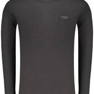 GUESS JEANS MEN'S LONG-SLEEVED T-SHIRT BLACK GUESS JEANS