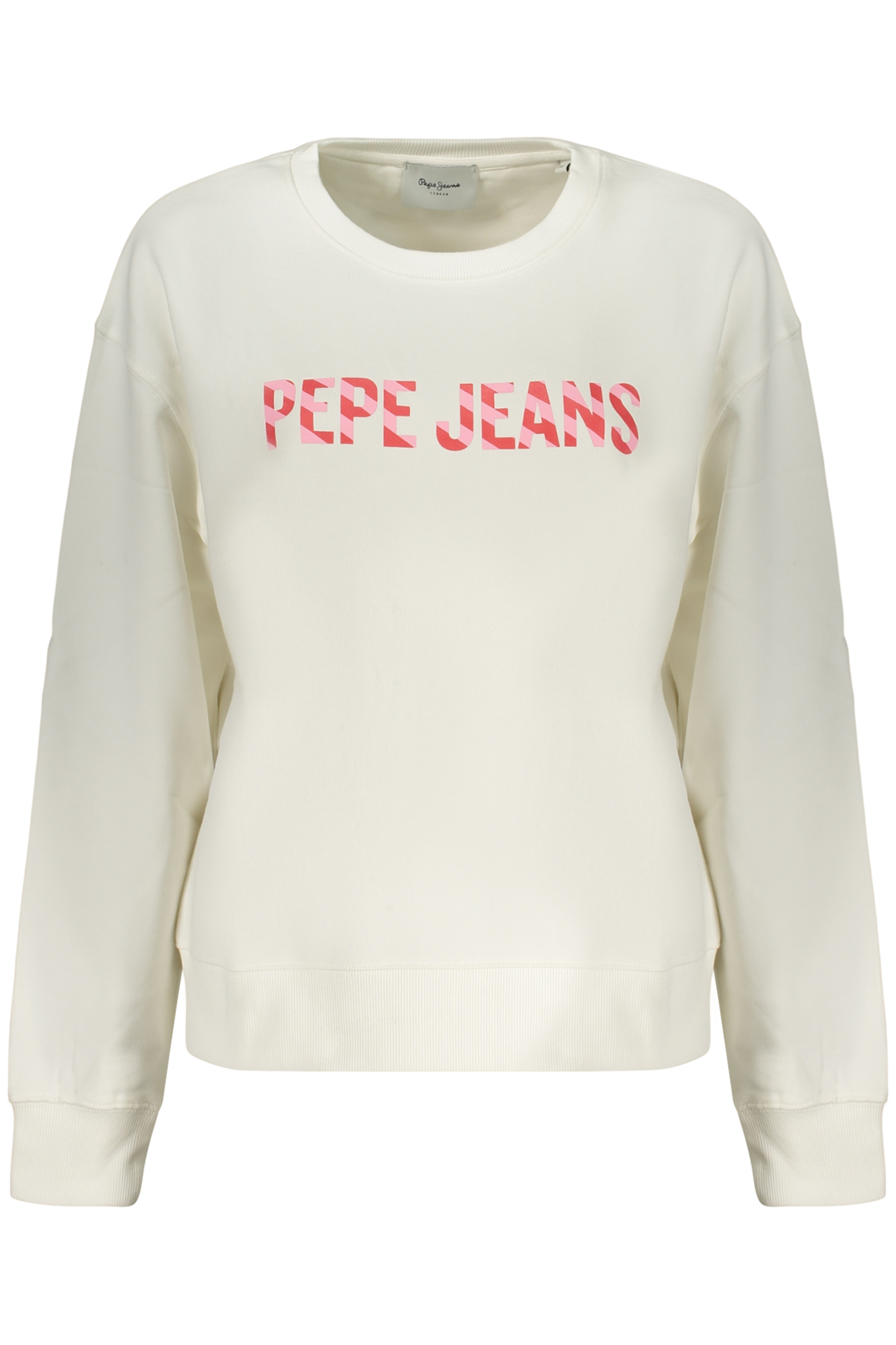 PEPE JEANS WOMEN'S WHITE ZIP-UP SWEATSHIRT PEPE JEANS