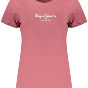 PEPE JEANS WOMEN'S PINK SHORT-SLEEVE T-SHIRT PEPE JEANS