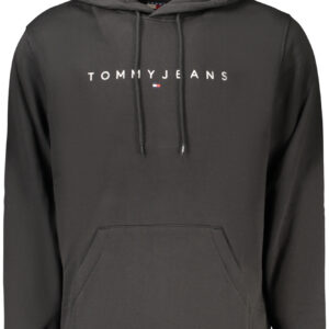 TOMMY HILFIGER MEN'S BLACK ZIP-UP SWEATSHIRT TOMMY HILFIGER