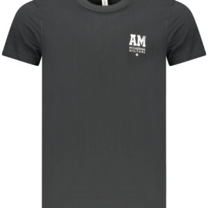 MILITARY ACADEMY MEN'S BLACK SHORT-SLEEVE T-SHIRT ACCADEMIA MILITARE