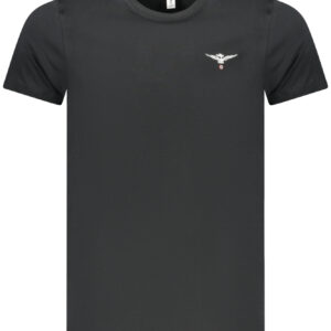 MILITARY ACADEMY MEN'S BLACK SHORT-SLEEVE T-SHIRT ACCADEMIA MILITARE