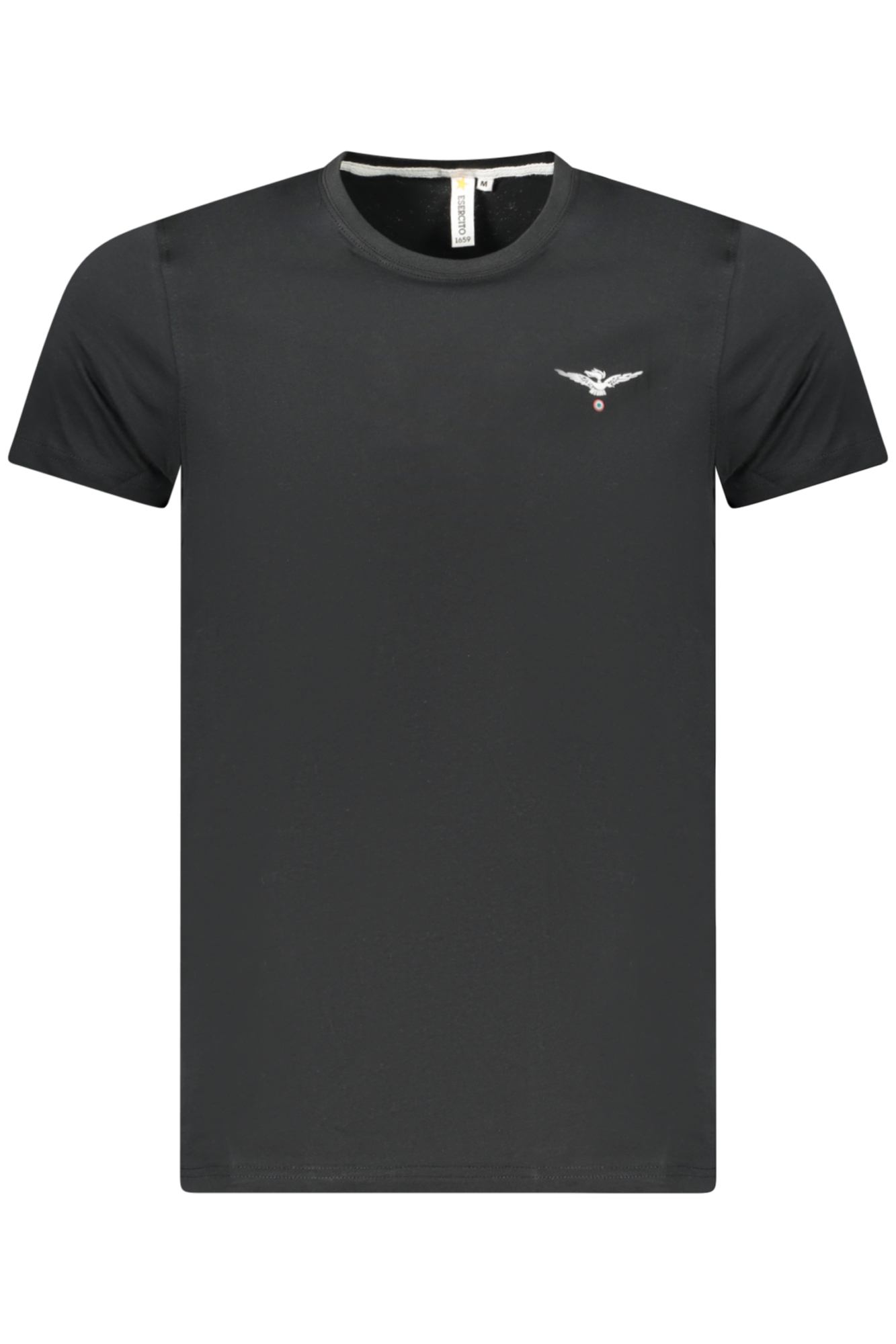 MILITARY ACADEMY MEN'S BLACK SHORT-SLEEVE T-SHIRT ACCADEMIA MILITARE