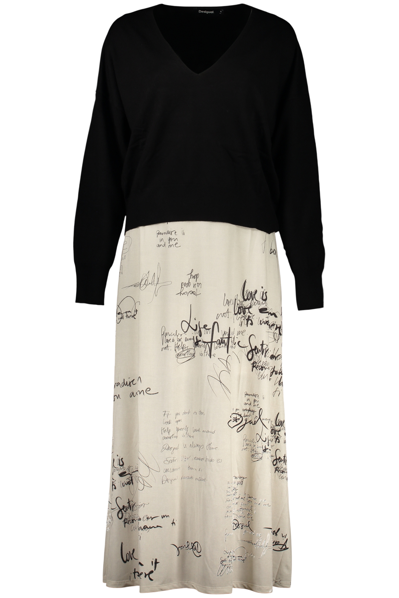 DESIGUAL WOMEN'S LONG DRESS WHITE - Image 3