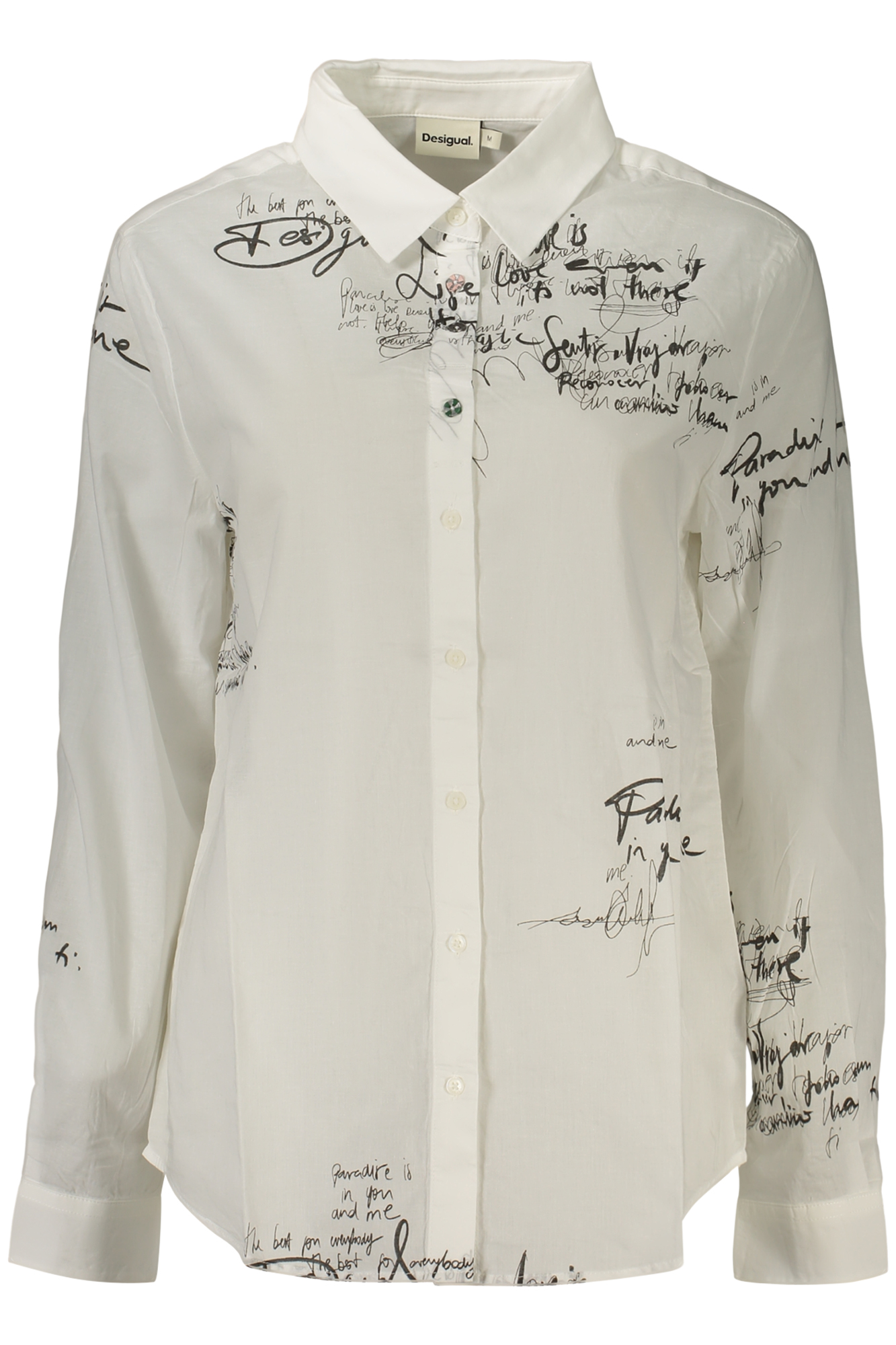 DESIGUAL WOMEN'S LONG-SLEEVED SHIRT WHITE DESIGUAL