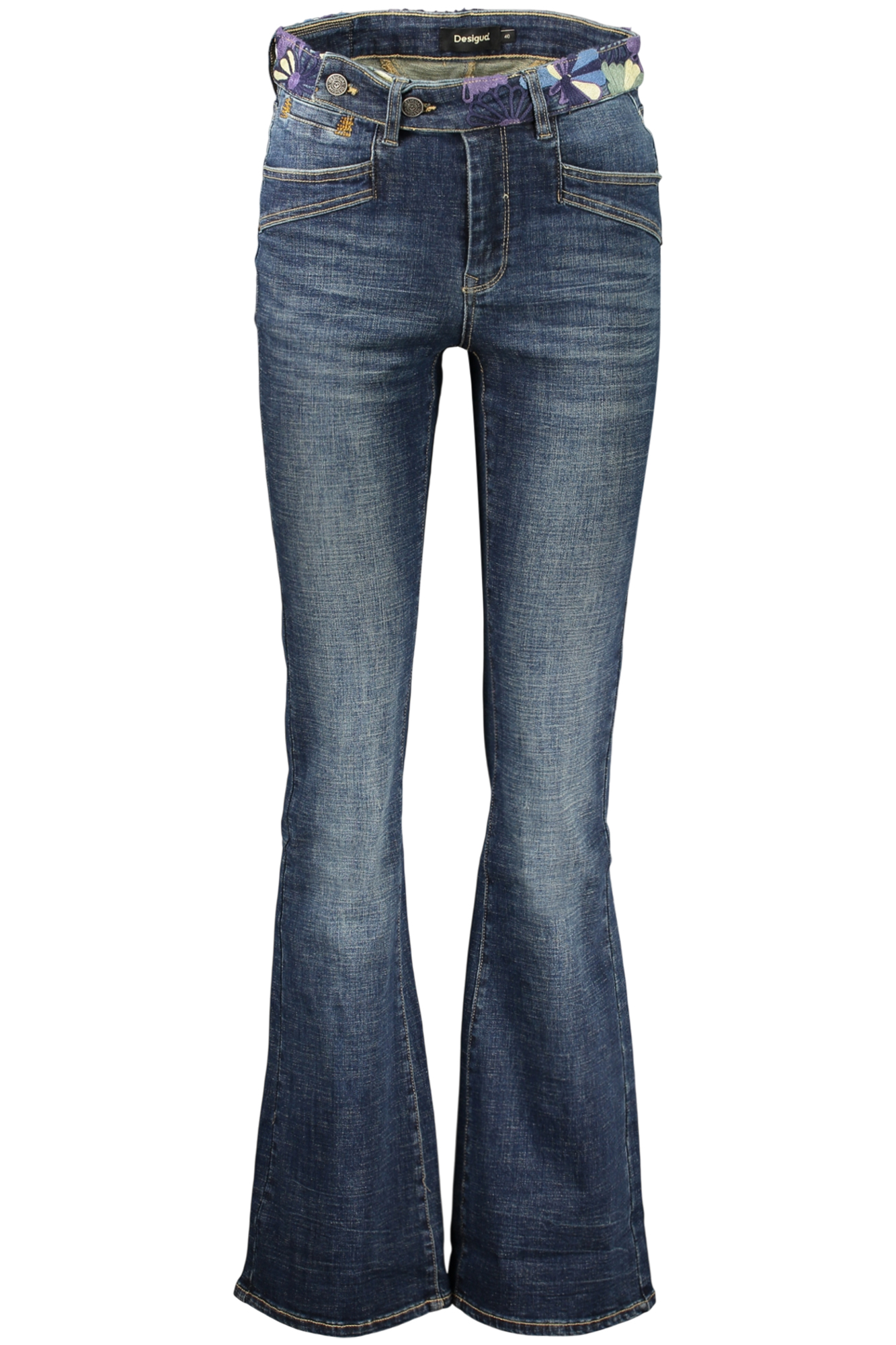 DESIGUAL WOMEN'S DENIM JEANS BLUE DESIGUAL