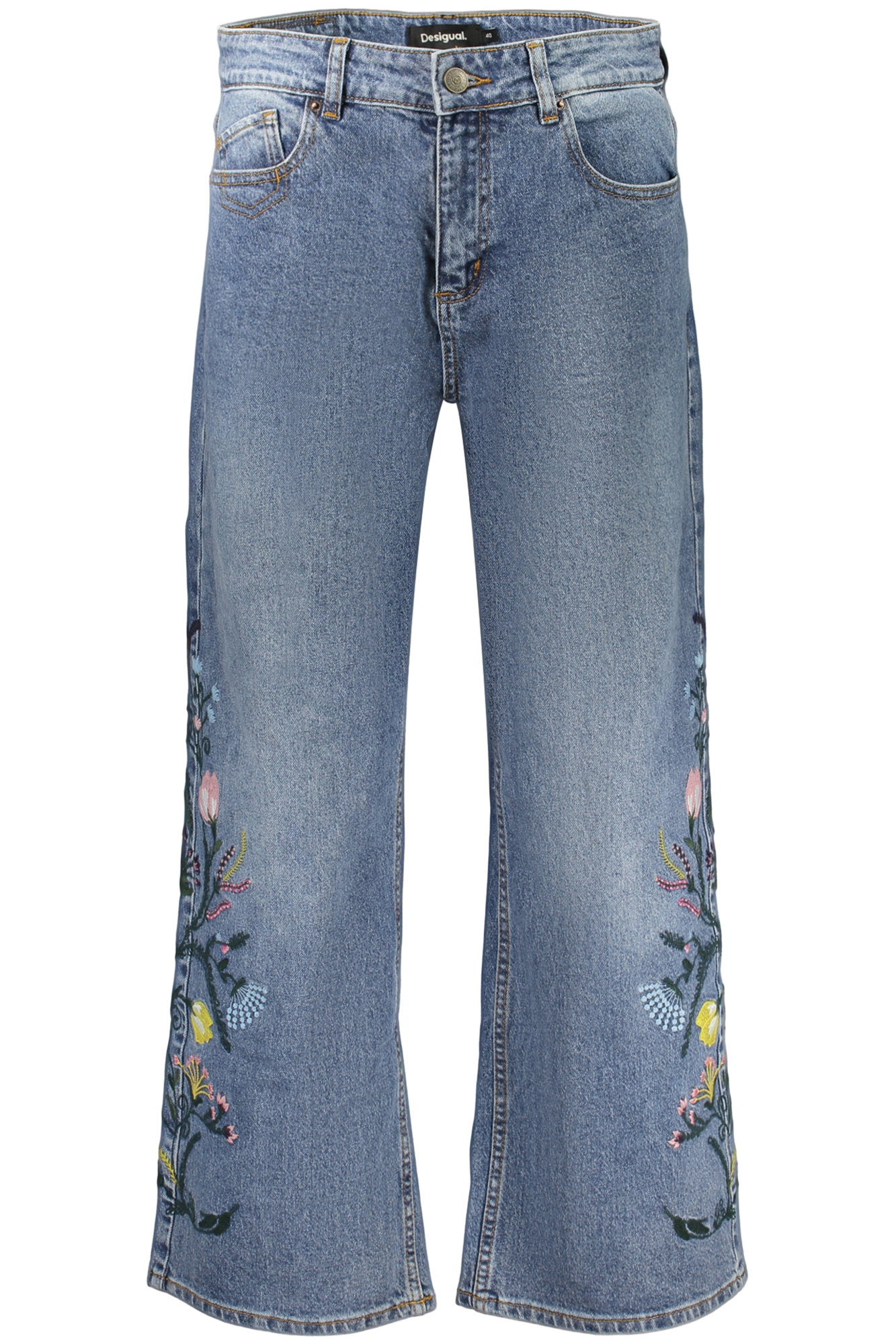DESIGUAL WOMEN'S DENIM JEANS BLUE DESIGUAL
