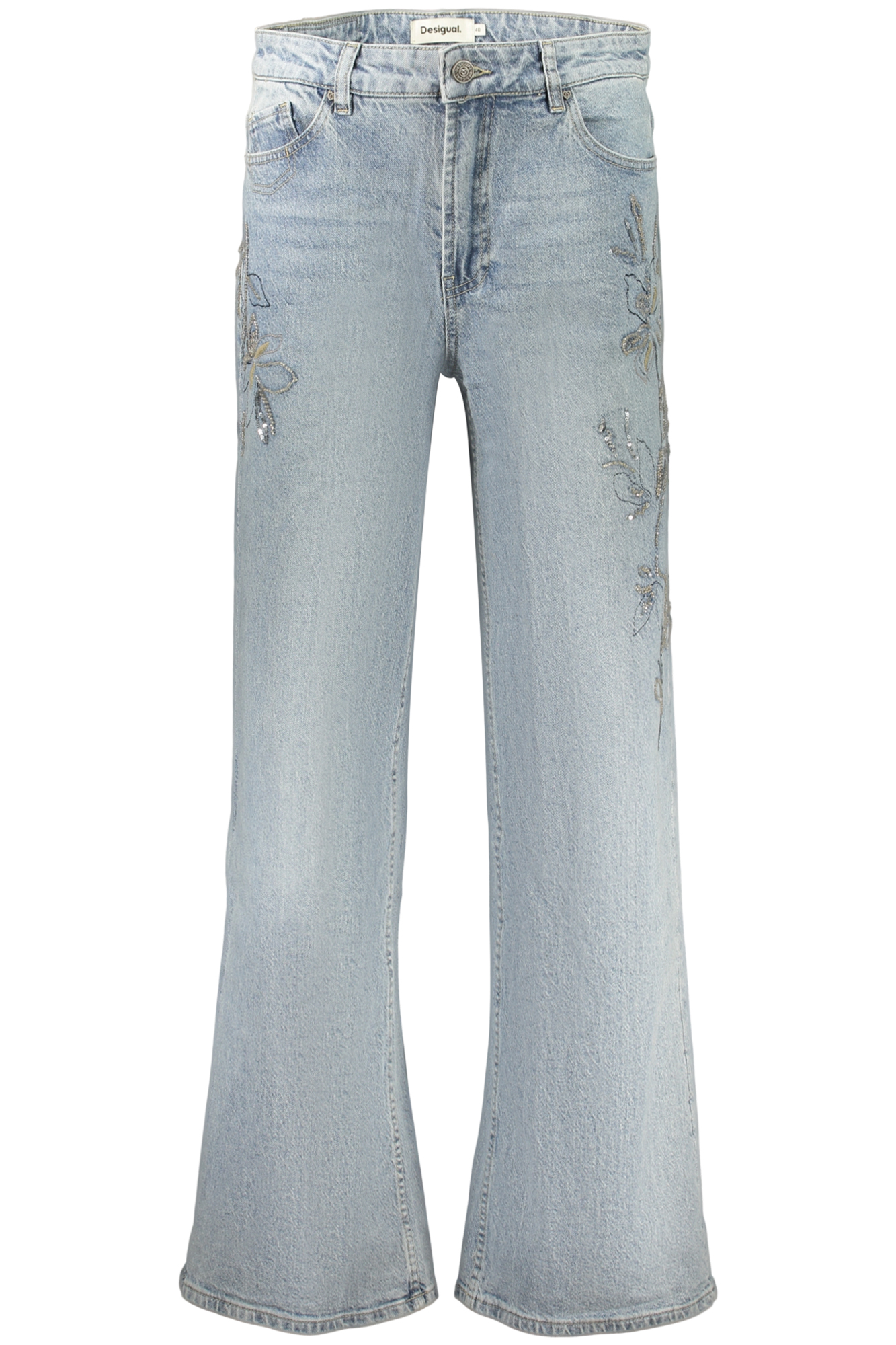 DESIGUAL WOMEN'S DENIM JEANS BLUE DESIGUAL
