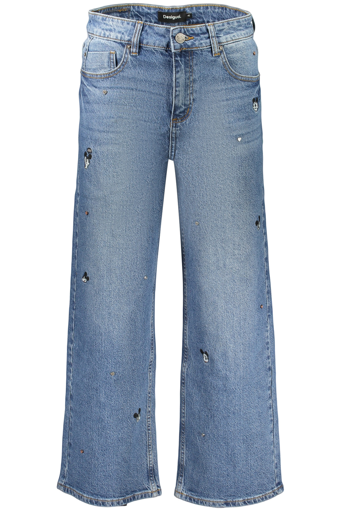 DESIGUAL WOMEN'S DENIM JEANS BLUE DESIGUAL
