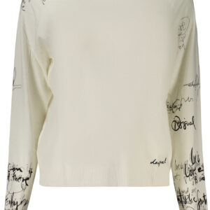 DESIGUAL WOMEN'S WHITE SWEATER DESIGUAL