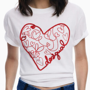 DESIGUAL WOMEN'S SHORT-SLEEVE T-SHIRT WHITE DESIGUAL