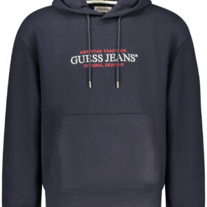 GUESS JEANS MEN'S BLUE ZIP-UP SWEATSHIRT GUESS JEANS