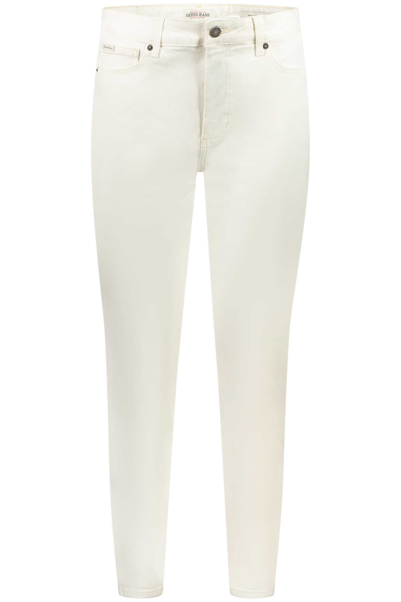 GUESS JEANS WOMEN'S WHITE DENIM JEANS GUESS JEANS