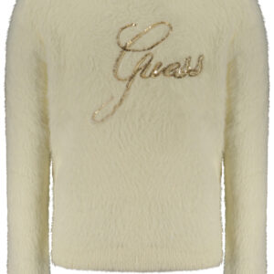 GUESS JEANS WHITE SWEATER FOR GIRLS GUESS JEANS