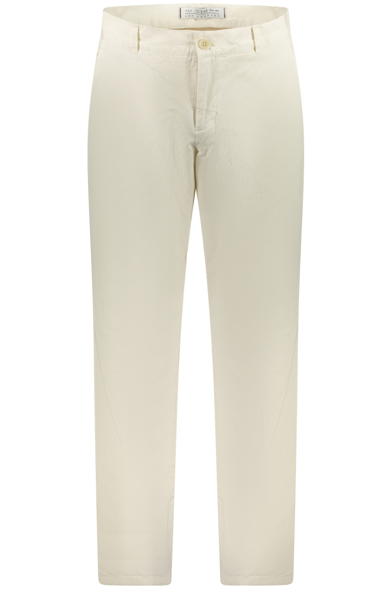GUESS JEANS MEN'S WHITE TROUSERS GUESS JEANS