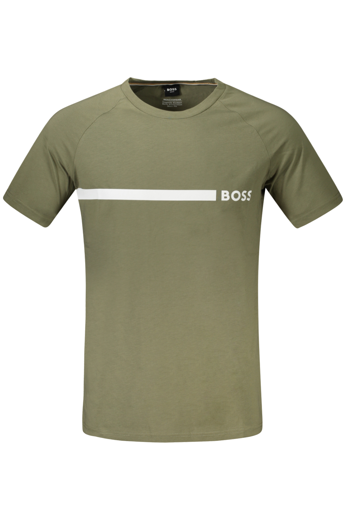 HUGO BOSS MEN'S SHORT-SLEEVED T-SHIRT GREEN BOSS