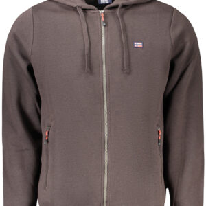 NORWAY 1963 MEN'S BROWN ZIP-UP SWEATSHIRT NORWAY 1963